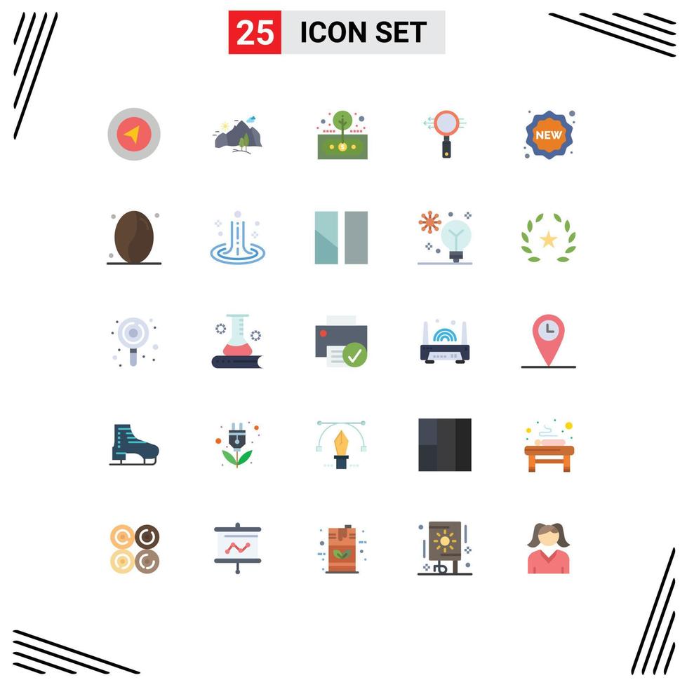 ensemble de 25 symboles d'icônes d'interface utilisateur modernes signes pour badge e recherche atout verre roi éléments de conception vectoriels modifiables vecteur