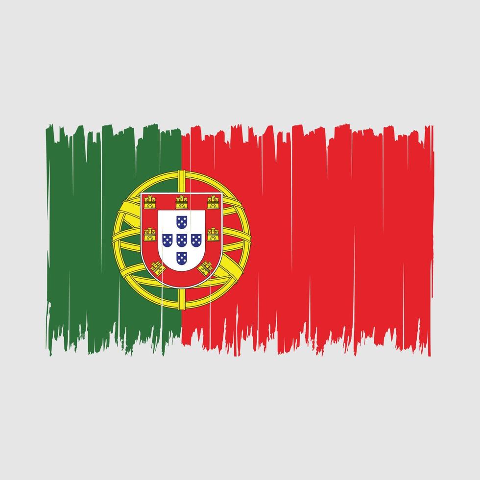 brosse drapeau du Portugal vecteur