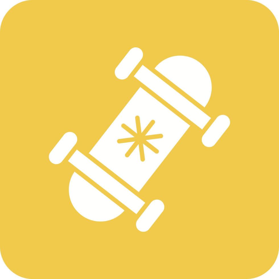 icône de fond de coin rond de glyphe de snowboard vecteur