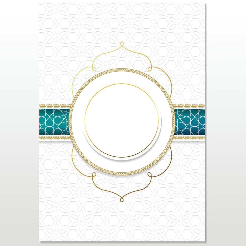 conception de couverture de livre islamique, couverture de livre al quran, conception de luxe eid ramadan vecteur