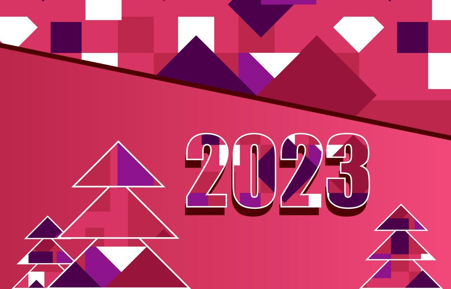 concept de couverture de calendrier modèle 2023. affiches de bonne année. conception abstraite 2023 pour la célébration vectorielle et la décoration de la saison, les arrière-plans, la marque, la bannière, la couverture, la carte et les modèles de médias sociaux. vecteur