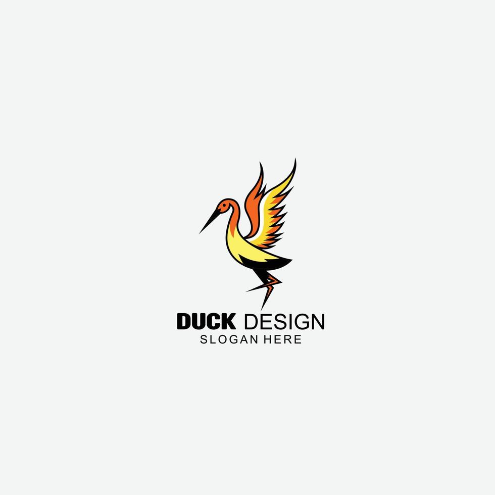 illustration de couleur de logo de canard vecteur