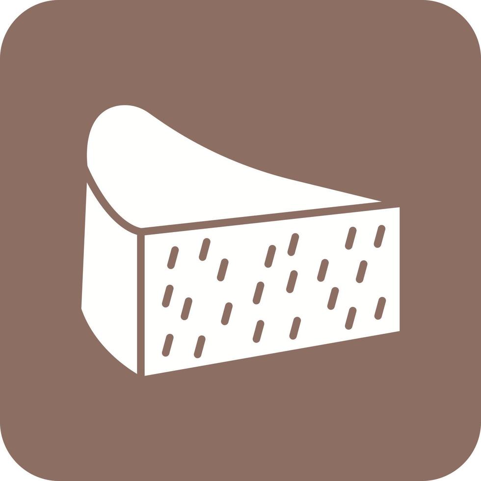 icône de fond de coin rond glyphe de pain de maïs vecteur