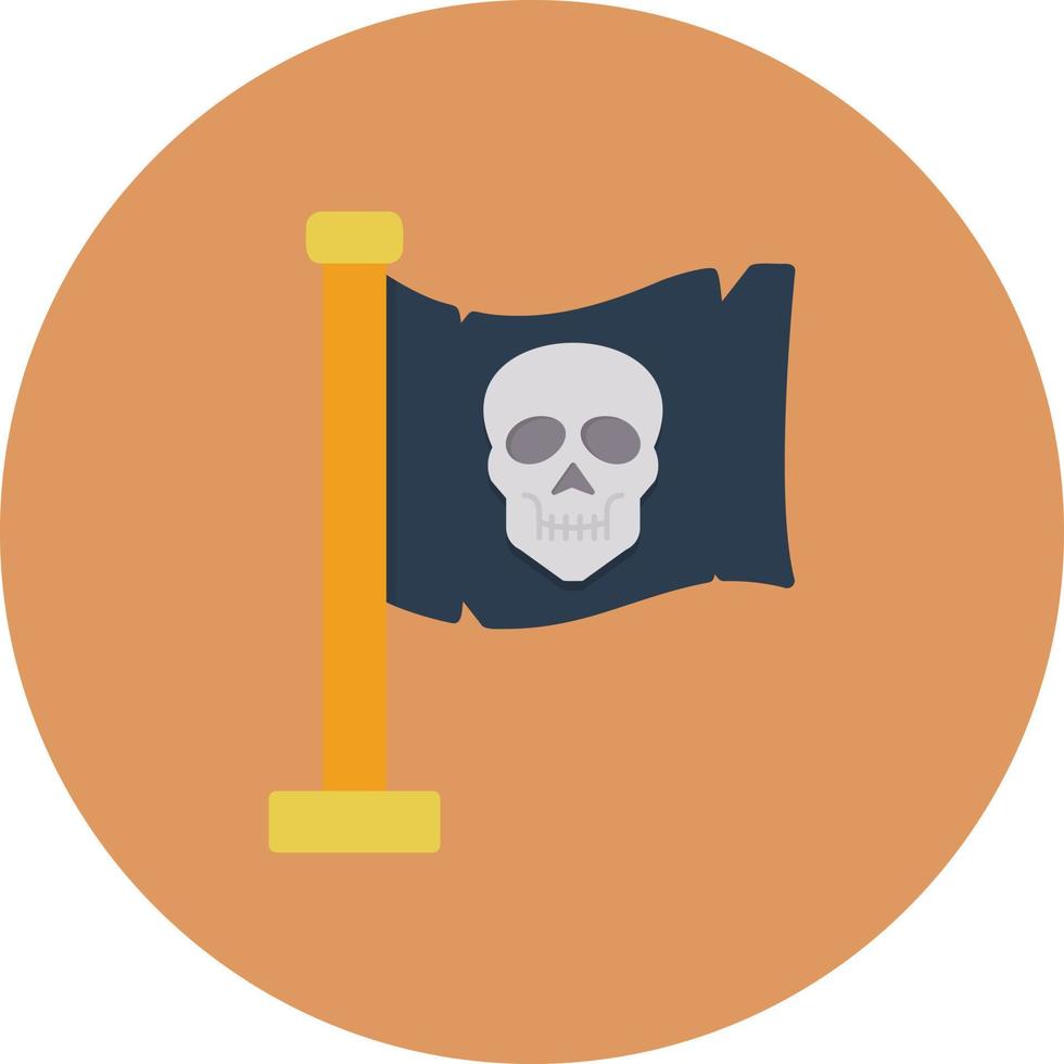 conception d'icône créative de drapeau de pirates vecteur