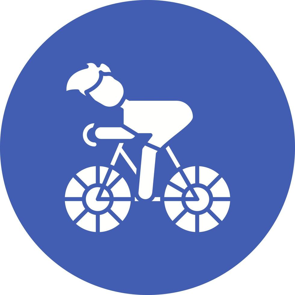 icône de cercle de glyphe de cyclisme vecteur
