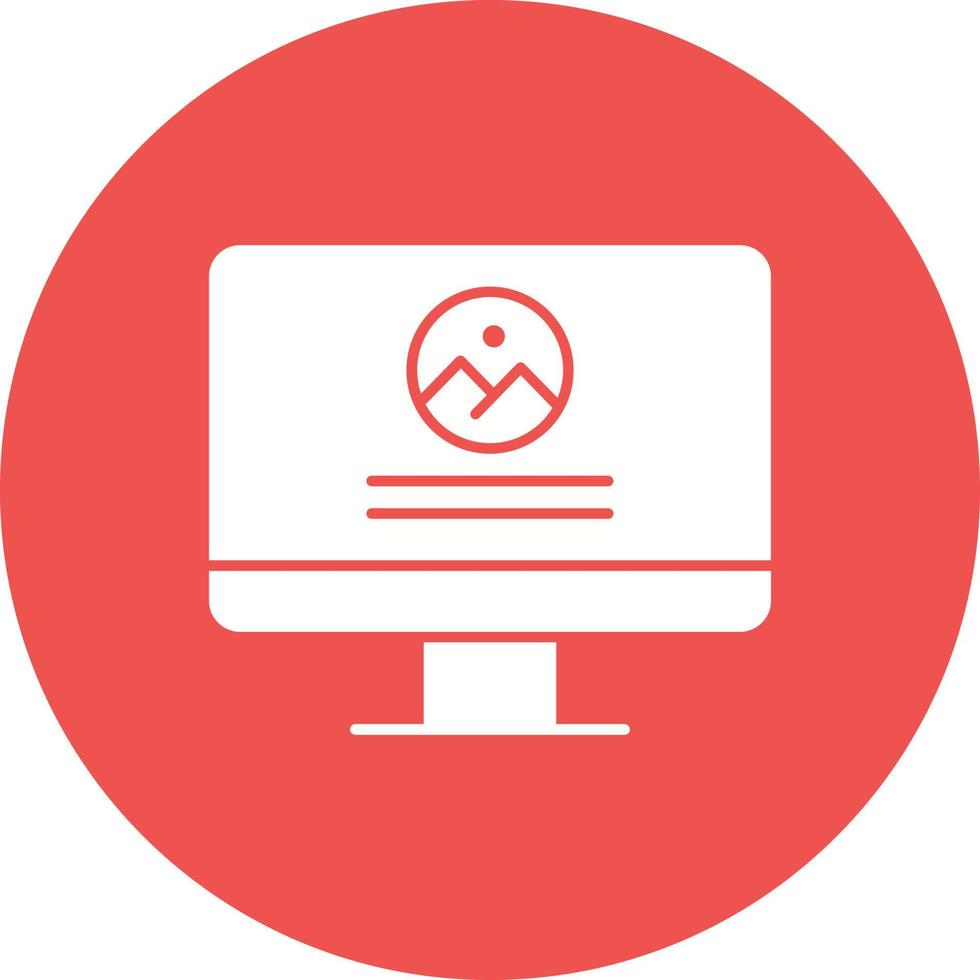 icône de cercle de glyphe de site Web d'ordinateur vecteur