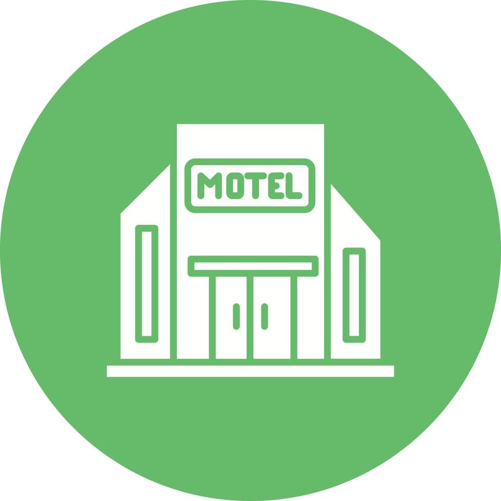 icône de cercle de glyphe de motel vecteur