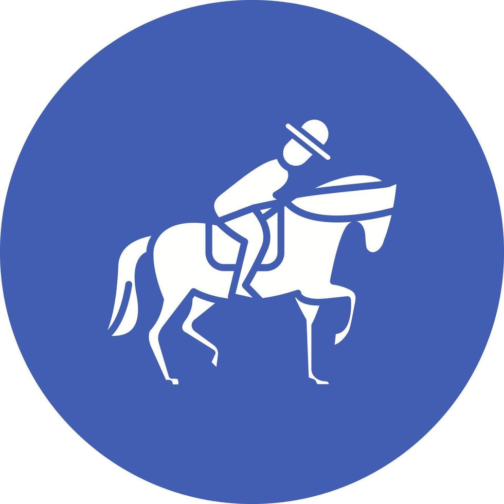 icône de cercle de glyphe de cavalier vecteur