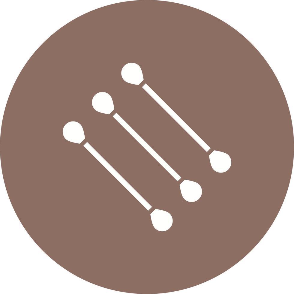 icône de cercle de glyphe de coton-tige vecteur