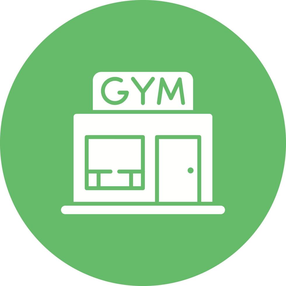 icône de cercle de glyphe de gym vecteur