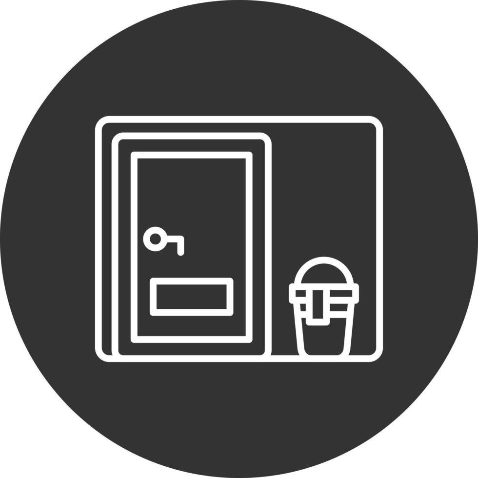 conception d'icône créative de porte de chambre vecteur