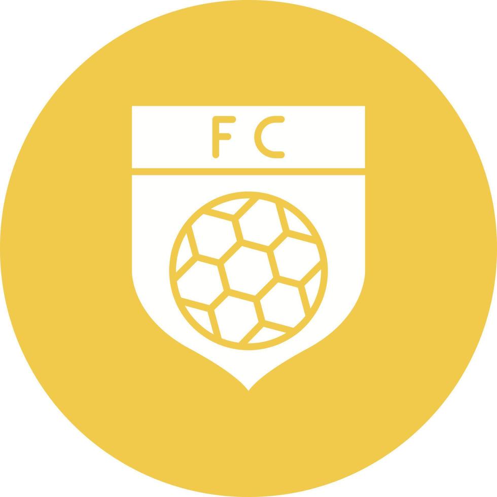 icône de cercle de glyphe de club de football vecteur