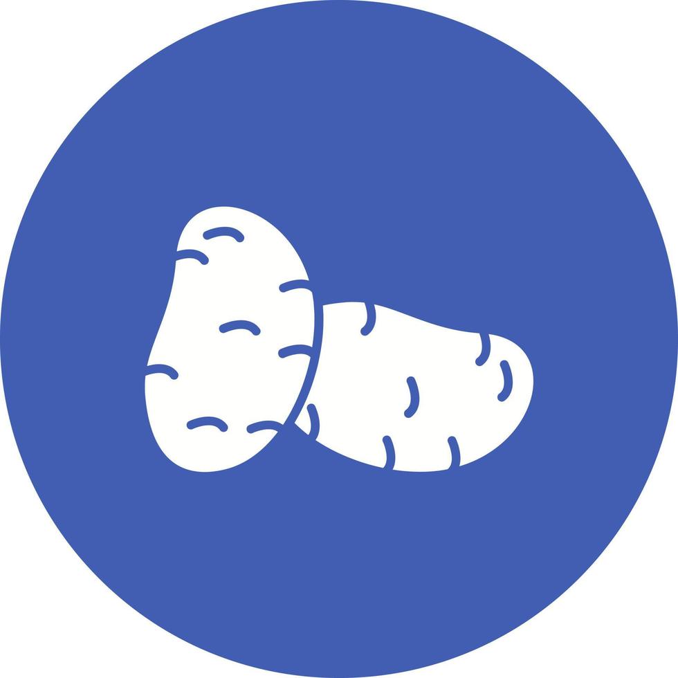 icône de cercle de glyphe de pomme de terre vecteur