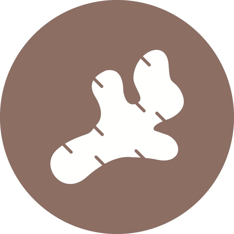 icône de cercle de glyphe de gingembre vecteur