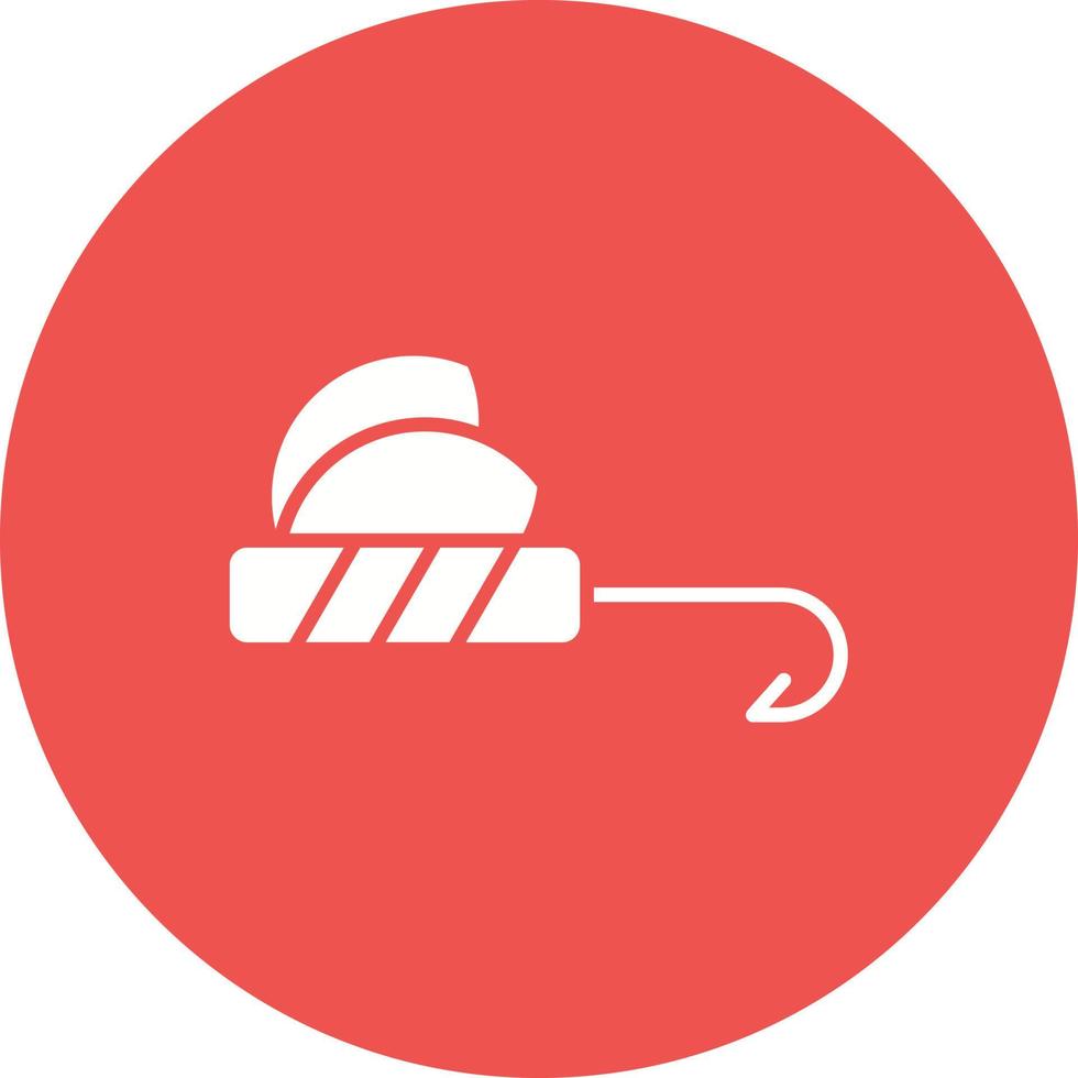 icône de cercle de glyphe de pêche à la mouche vecteur