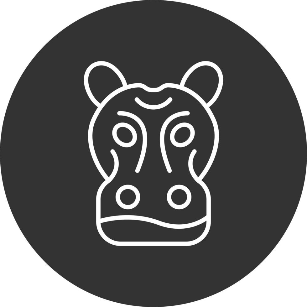 conception d'icône créative hippopotame vecteur