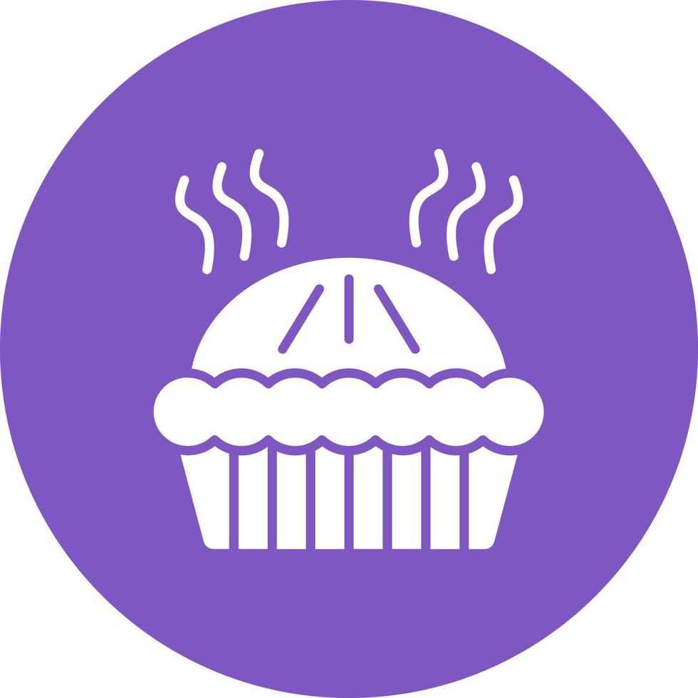 icône de cercle de glyphe de tarte vecteur