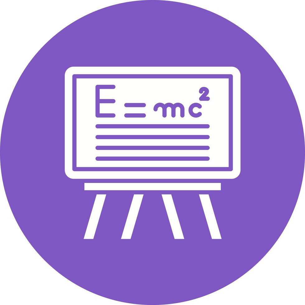 icône de cercle de glyphe de formule vecteur