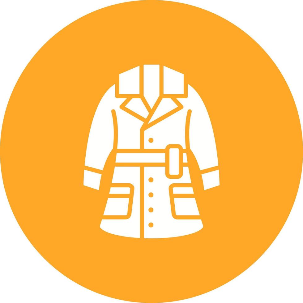 icône de cercle de glyphe de manteau vecteur
