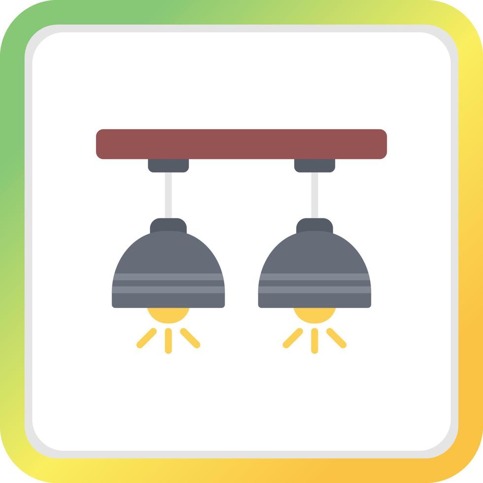conception d'icône créative de plafonnier vecteur
