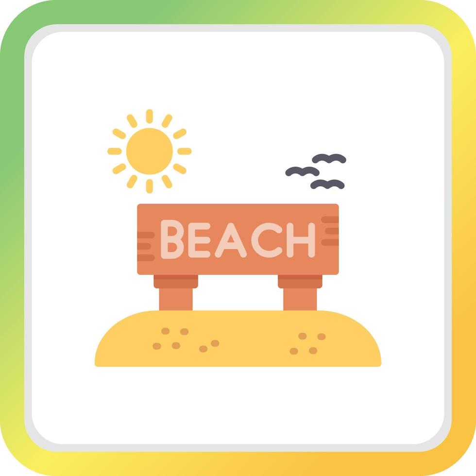 conception d'icône créative de plage vecteur