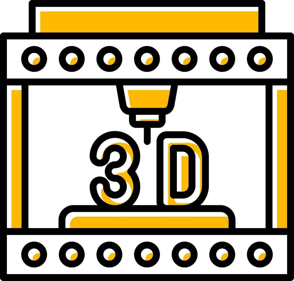 conception d'icône créative d'impression 3d vecteur