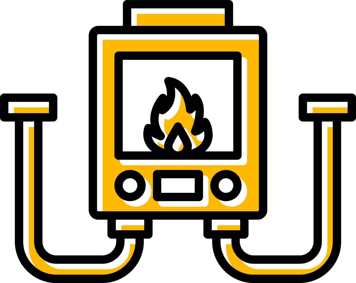 conception d'icône créative de chaudière à eau vecteur