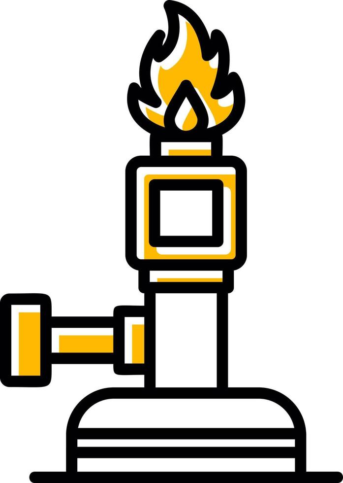 conception d'icône créative de brûleur Bunsen vecteur