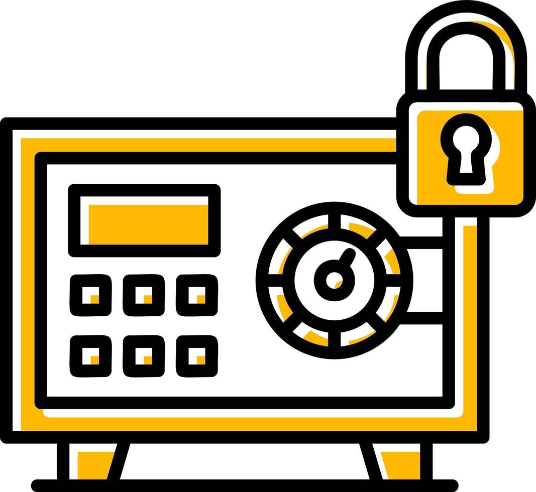 conception d'icône créative de coffre-fort vecteur