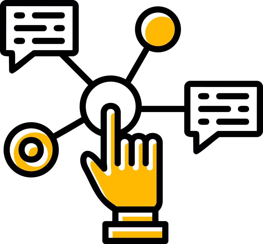conception d'icône créative d'interaction vecteur