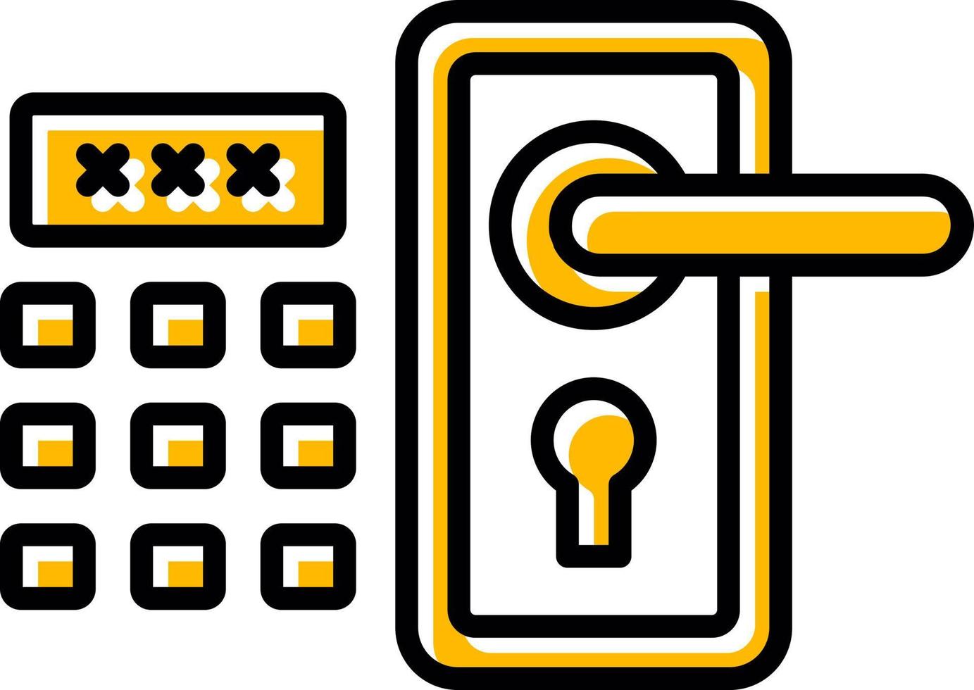 conception d'icône créative de serrure de porte vecteur