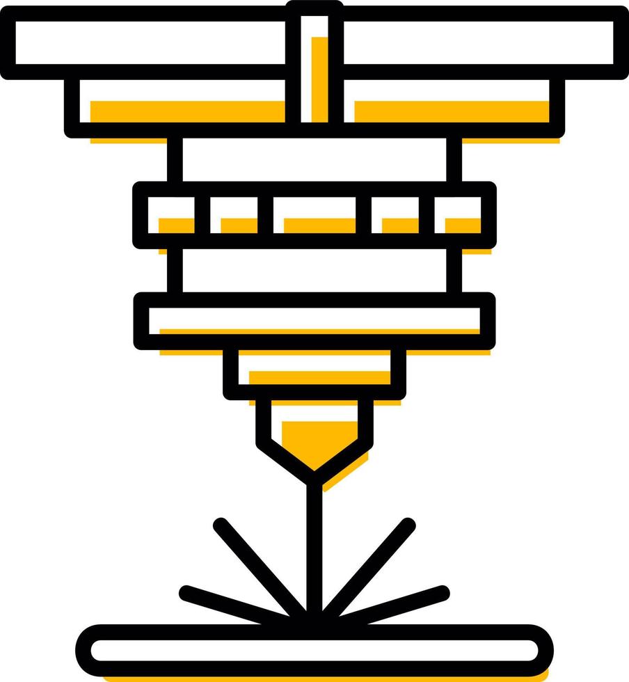 conception d'icône créative de découpe laser vecteur