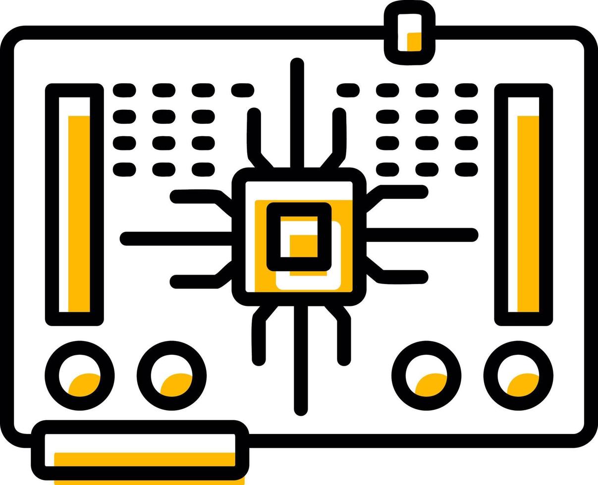 conception d'icône créative de carte de circuit imprimé vecteur