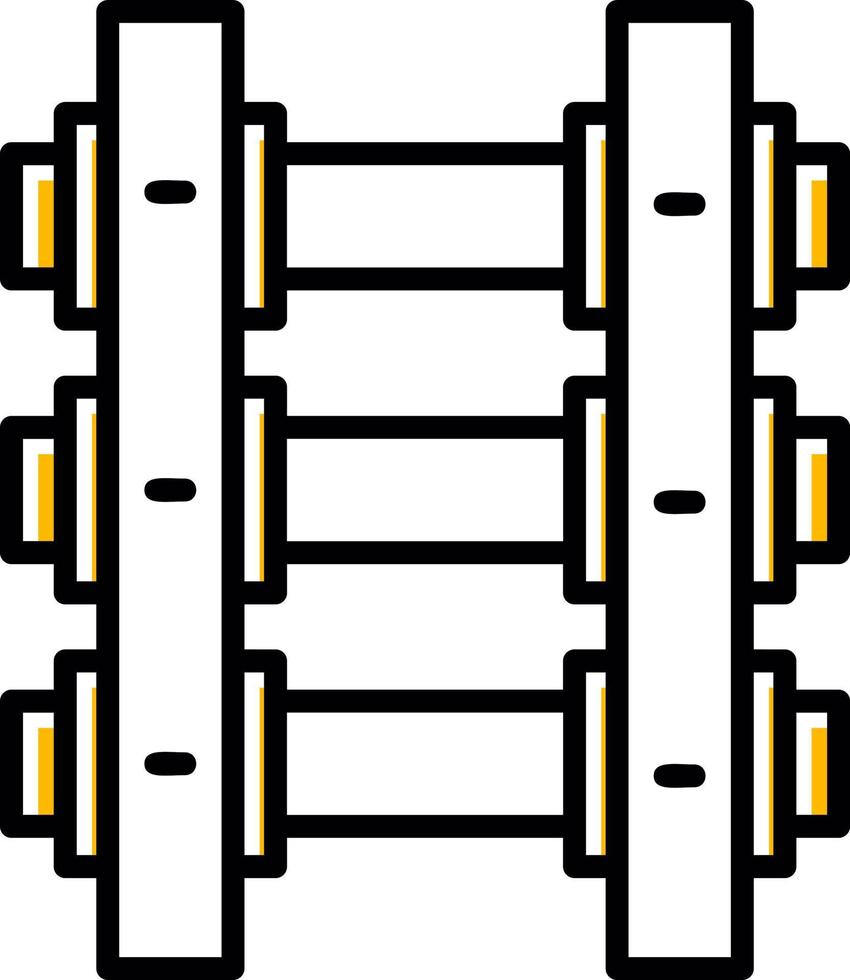 conception d'icônes créatives de voies ferrées vecteur