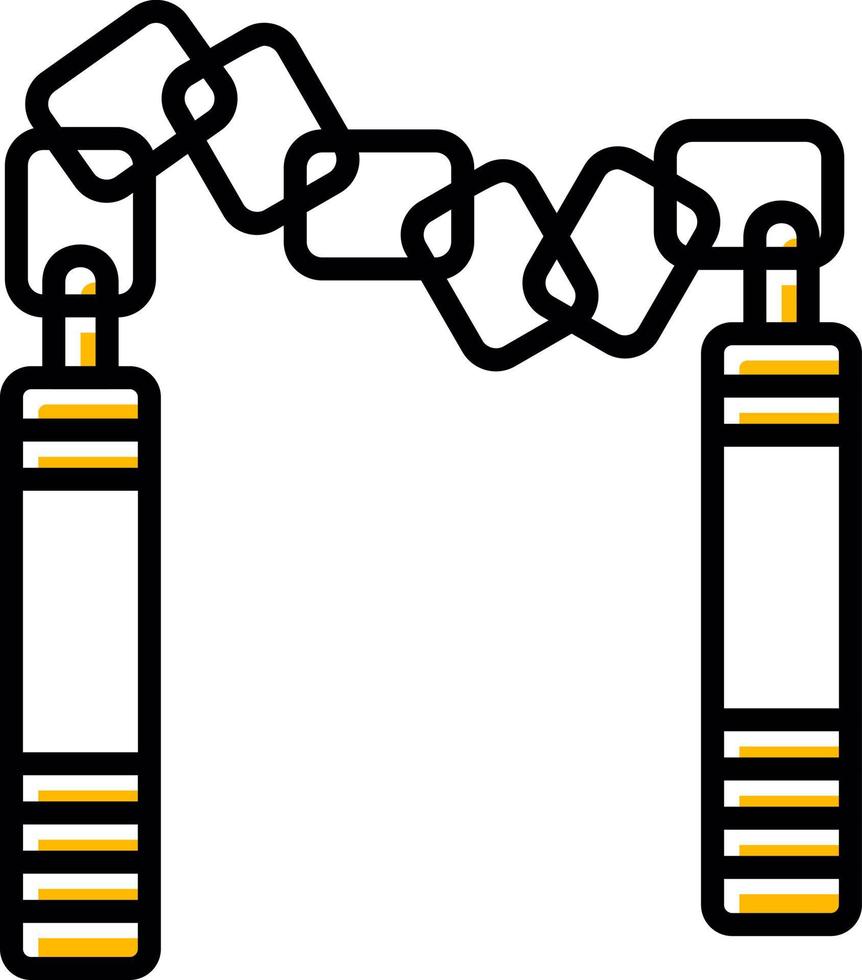 conception d'icône créative nunchaku vecteur