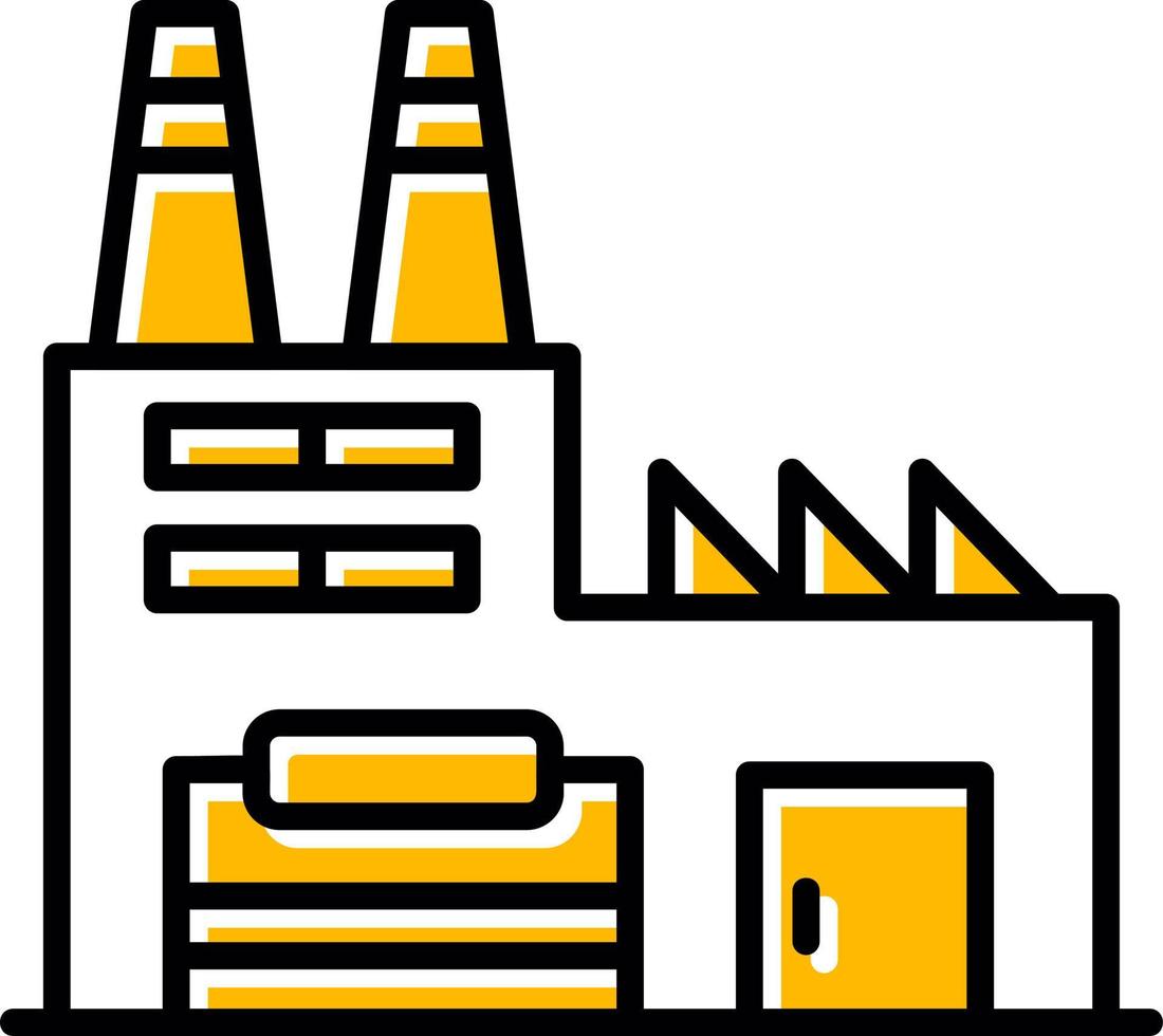 conception d'icône créative usine de recyclage vecteur