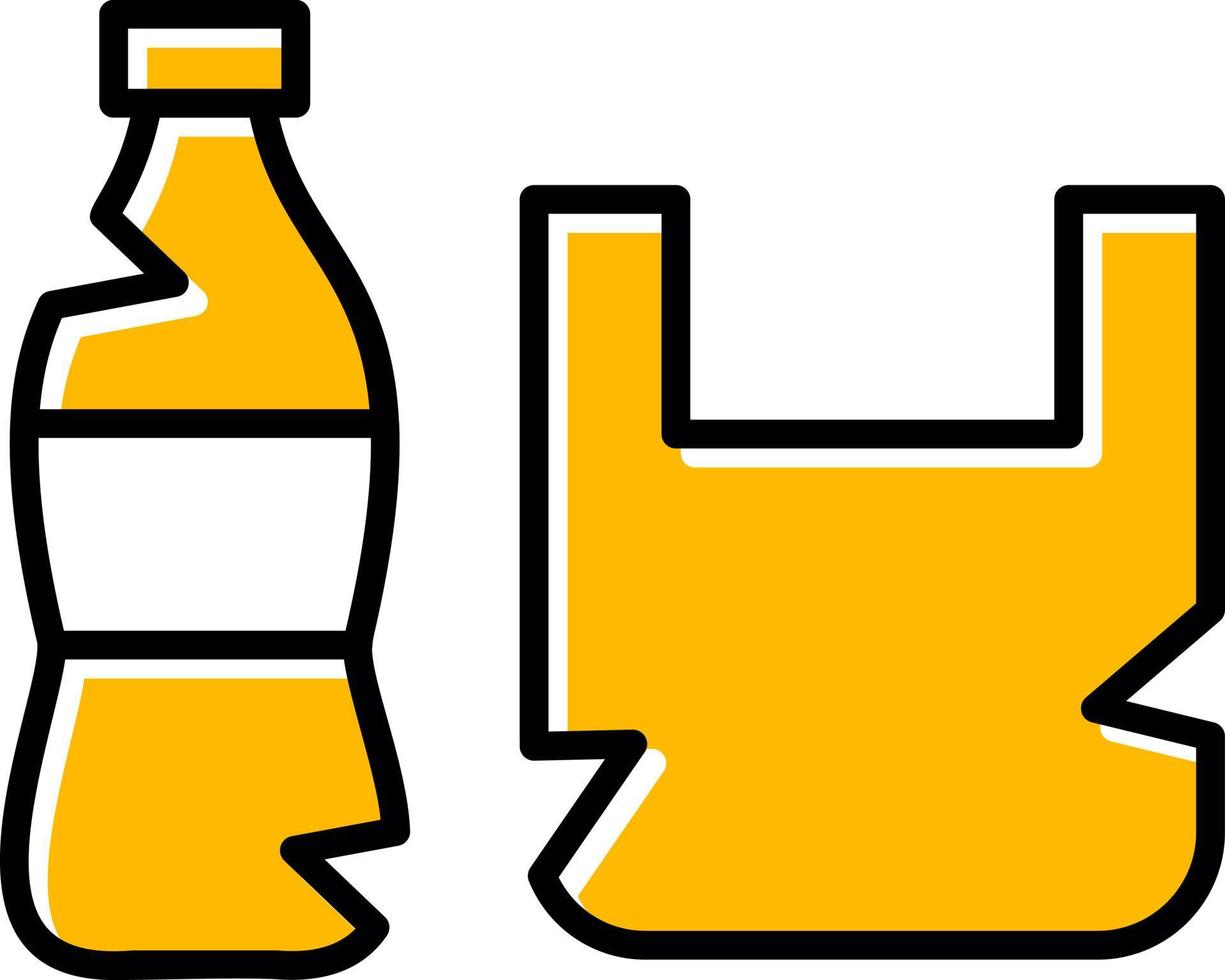 conception d'icône créative de déchets plastiques vecteur