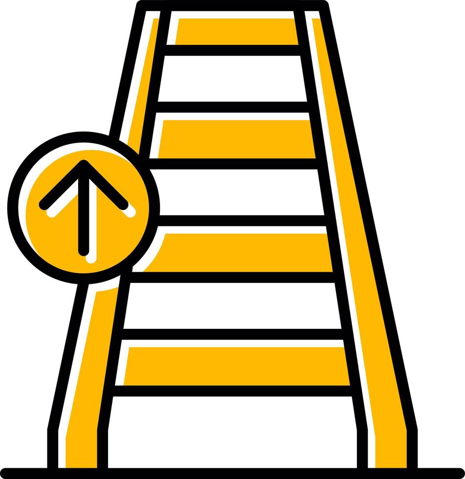 conception d'icône créative d'escalator vecteur