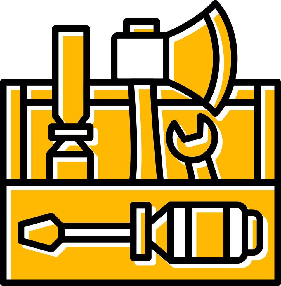 conception d'icônes créatives de boîte à outils vecteur