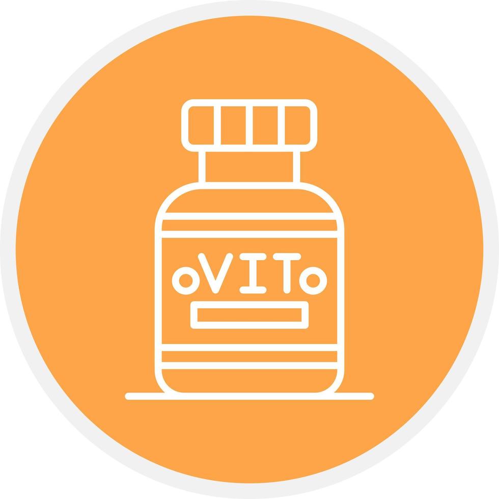 conception d'icônes créatives de vitamines vecteur