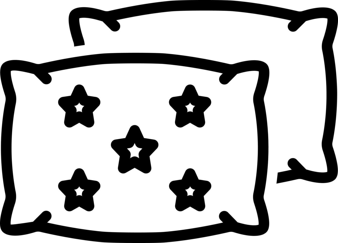 icône de ligne pour oreiller vecteur
