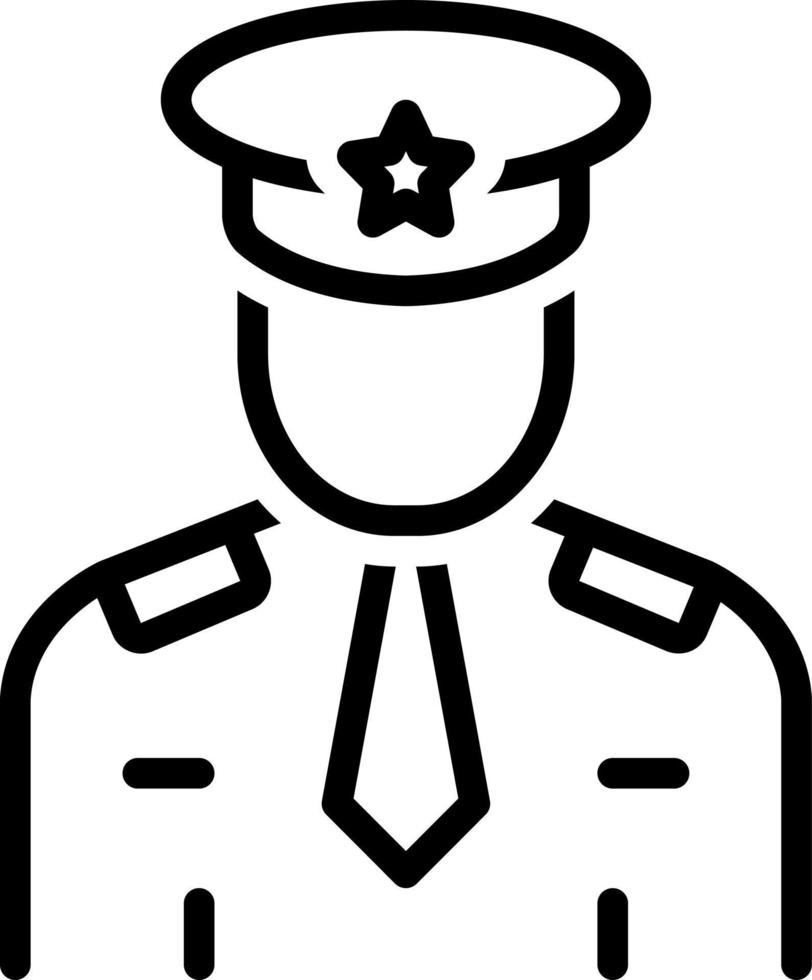 icône de ligne pour le capitaine vecteur
