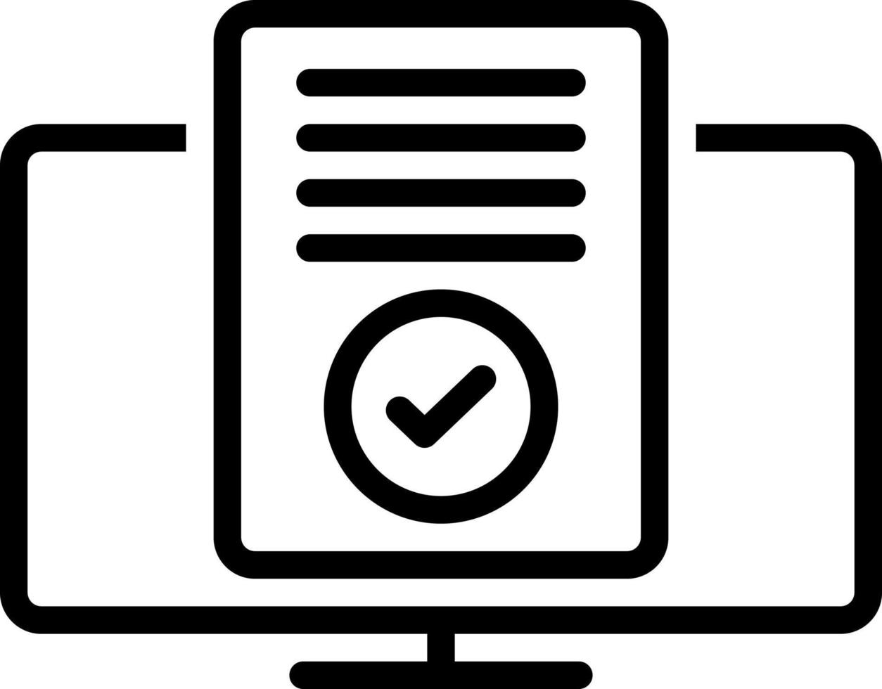 icône de ligne pour acceptable vecteur