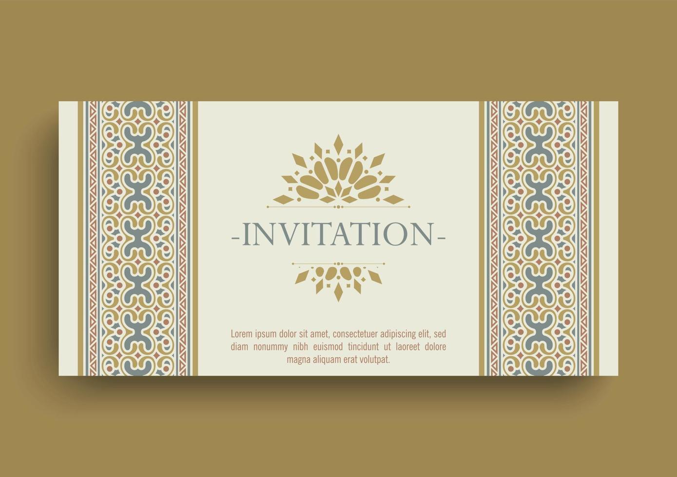 carte d'invitation vector design style vintage