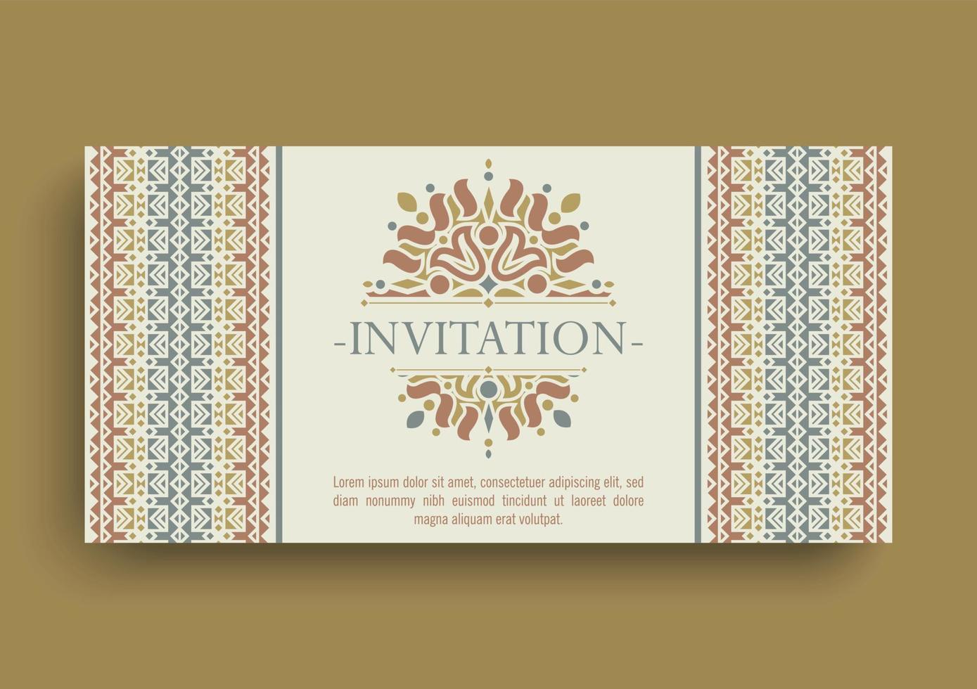 carte d'invitation vector design style vintage