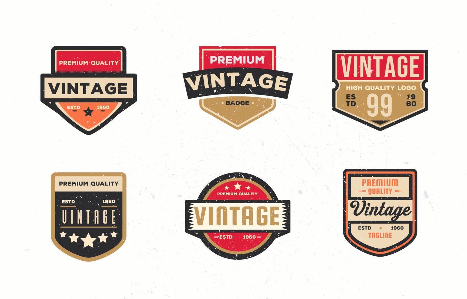 simplement vieux logo insigne vintage vecteur