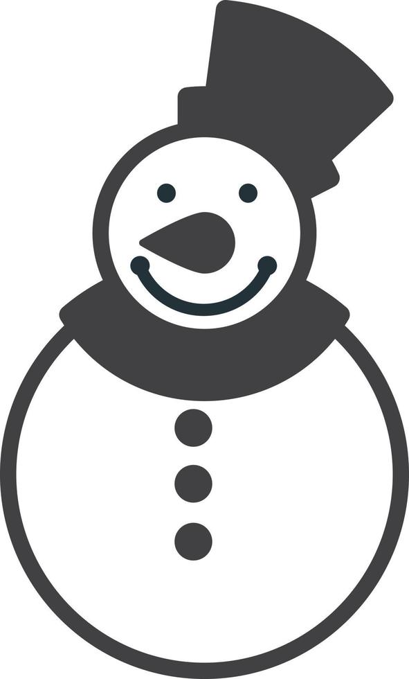 illustration de bonhomme de neige dans un style minimal vecteur