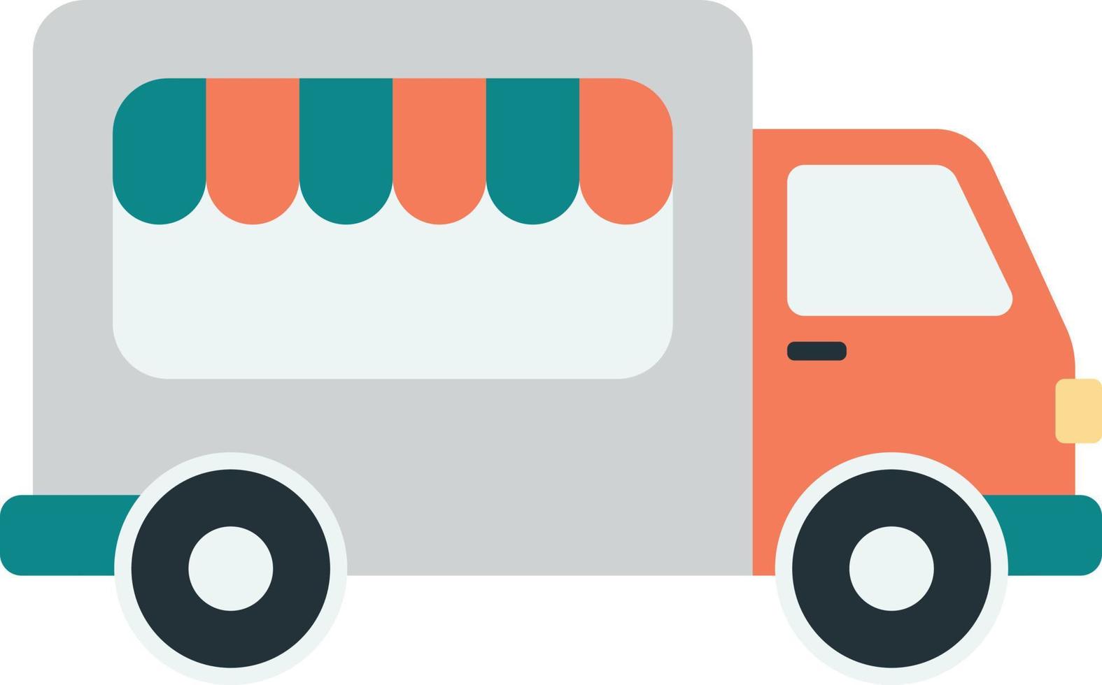 illustration de camion de nourriture dans un style minimal vecteur