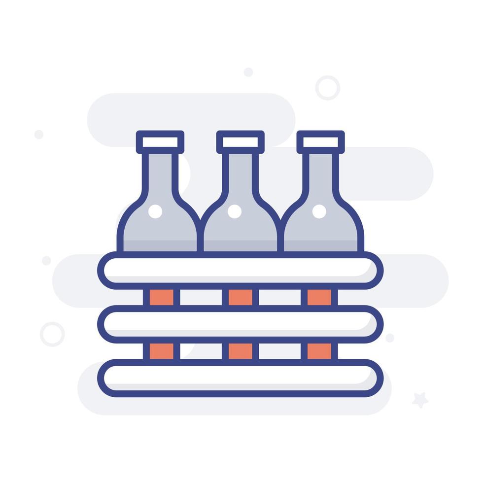 illustration de style d'icône de contour rempli de vecteur de bouteille. fichier eps10