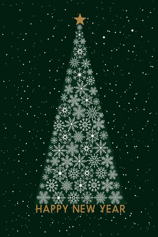 illustration d'un arbre de noël. le symbole traditionnel du nouvel an et de noël est le sapin de noël vecteur